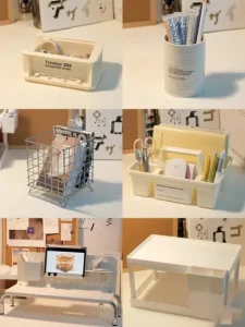 Creative desk organizer with multiple compartments, helping to keep spaces neat and stylish.